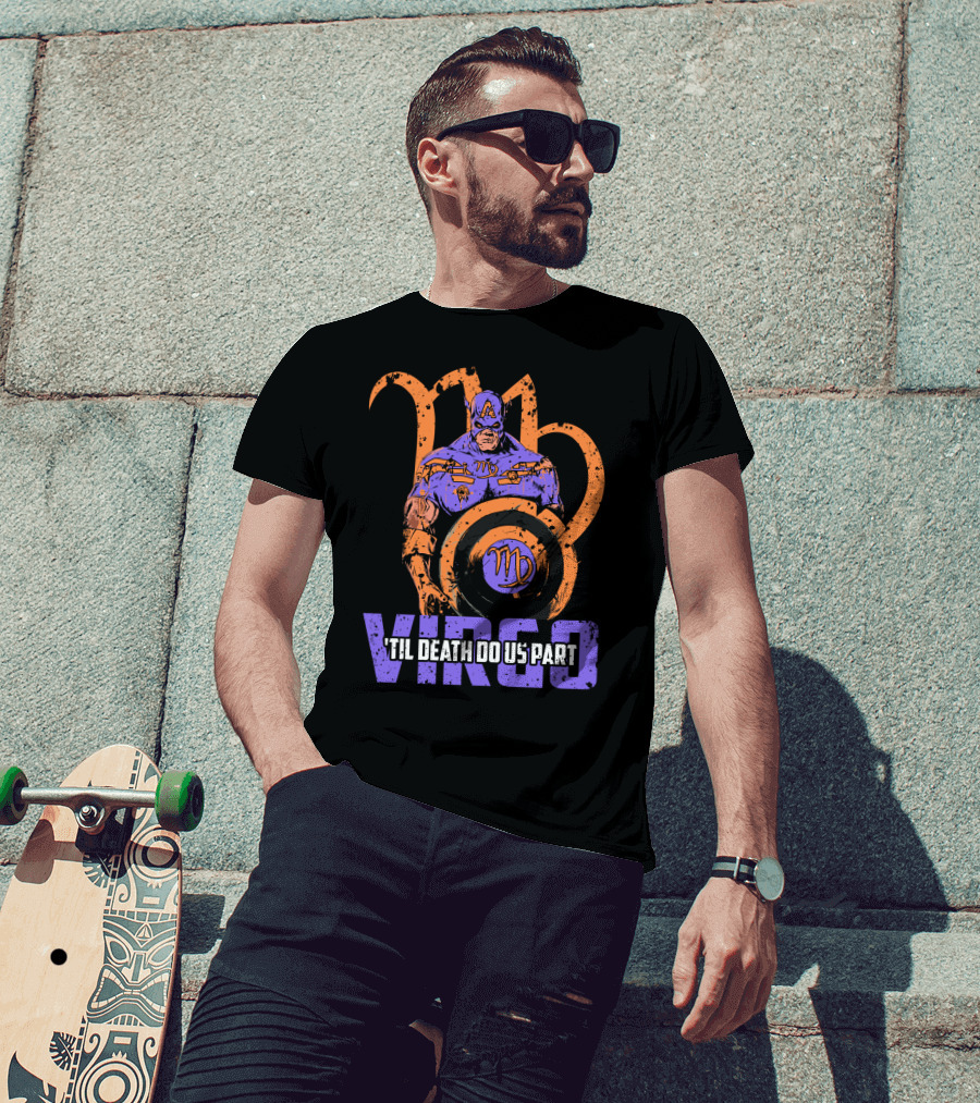 Virgo Captain America 'Til Death Do Us Part Marvel Zombie T-Shirt