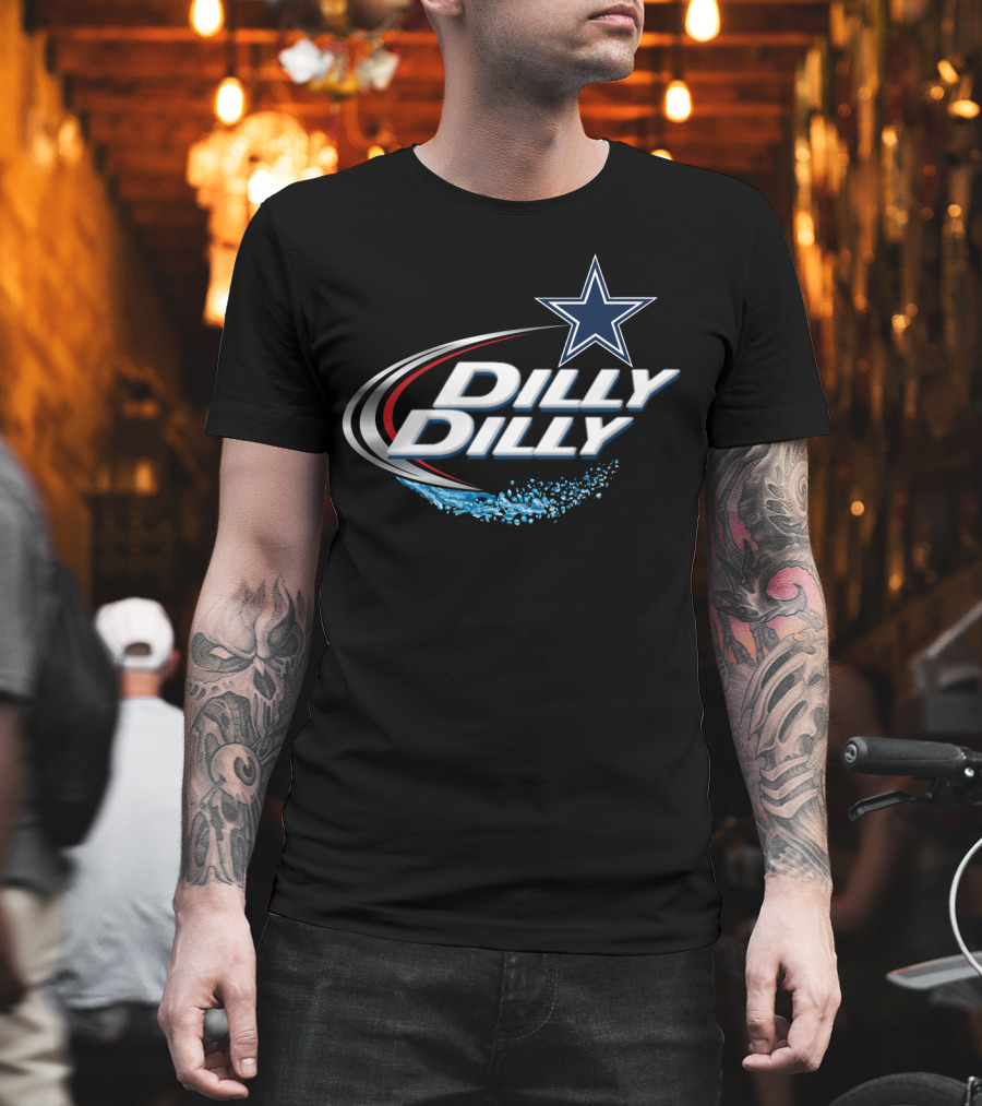 Dallas Cowboys Dilly Dilly Nfl Fans Star Blue Splash T-Shirt