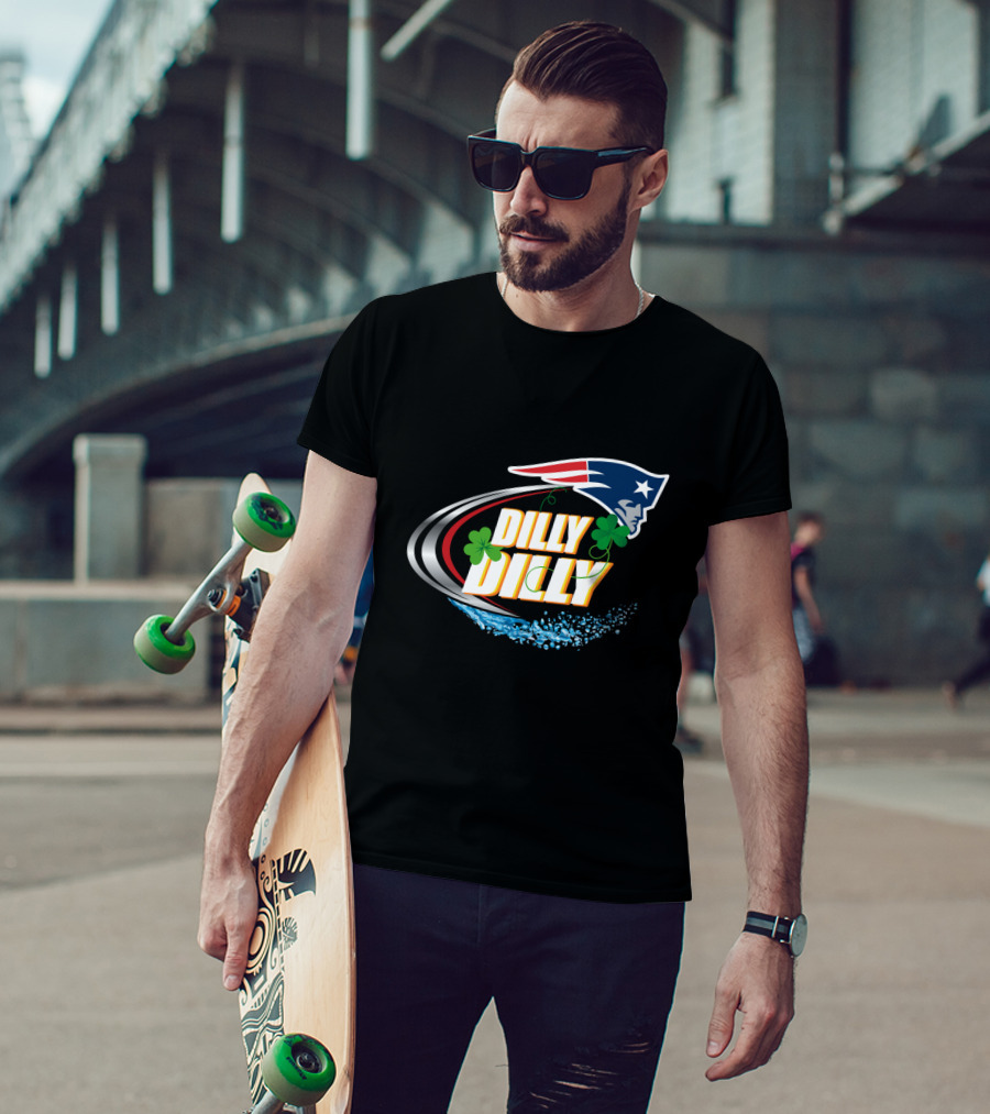 Dilly Dilly New England Patriots Shamrock Splash T-Shirt