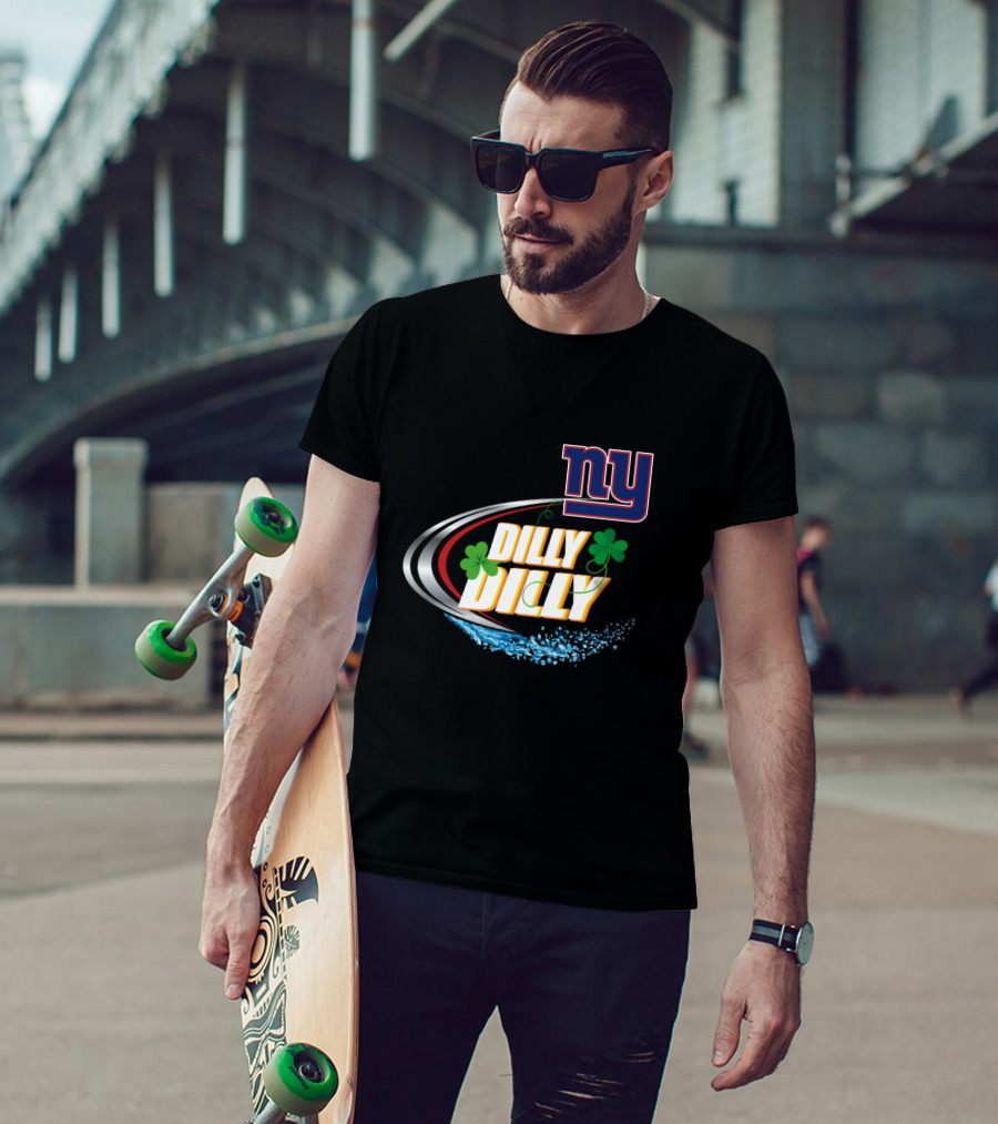 Ny Dilly Dilly New York Giants Shamrock Splash T-Shirt