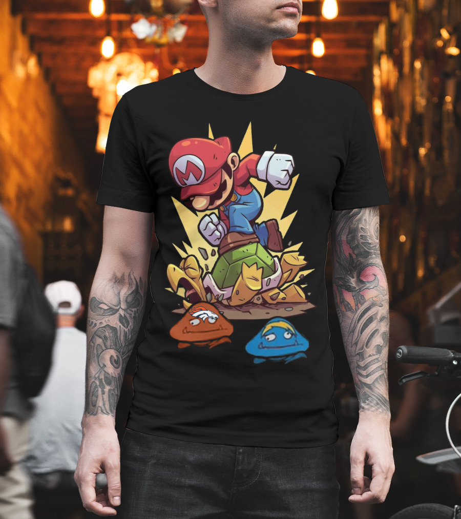 Super Mario Crushing Koopa Shell With Goombas T-Shirt
