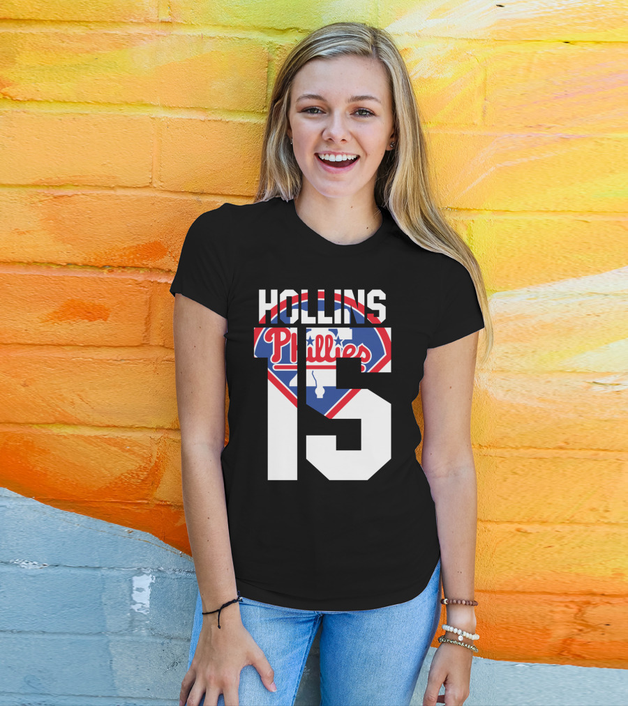Hollins 15 Philadelphia Phillies 1993 Baseball Team T-Shirt