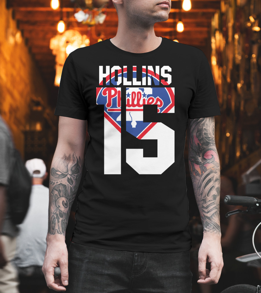 Hollins 15 Philadelphia Phillies 1993 Baseball Team T-Shirt