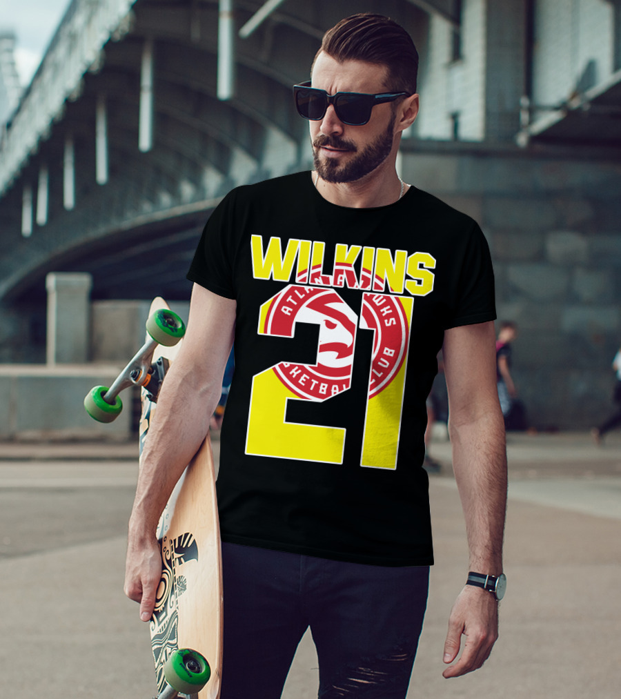 Atlanta Hawks Dominique Wilkins 21 Basketball T-Shirt