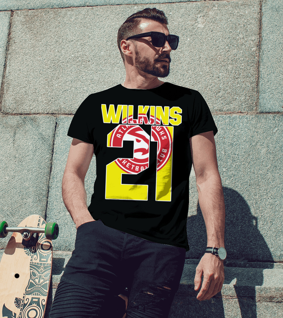 Atlanta Hawks Dominique Wilkins 21 Basketball T-Shirt