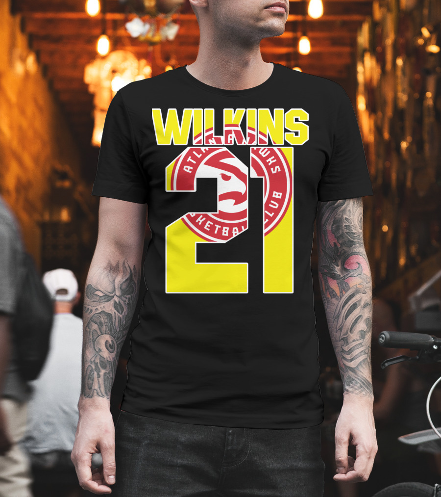 Atlanta Hawks Dominique Wilkins 21 Basketball T-Shirt