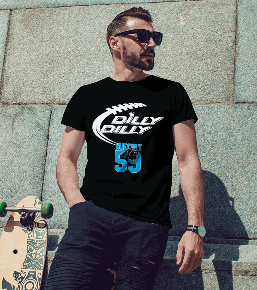 Carolina Panthers Luke Kuechly 59 Dilly Dilly Football T-Shirt