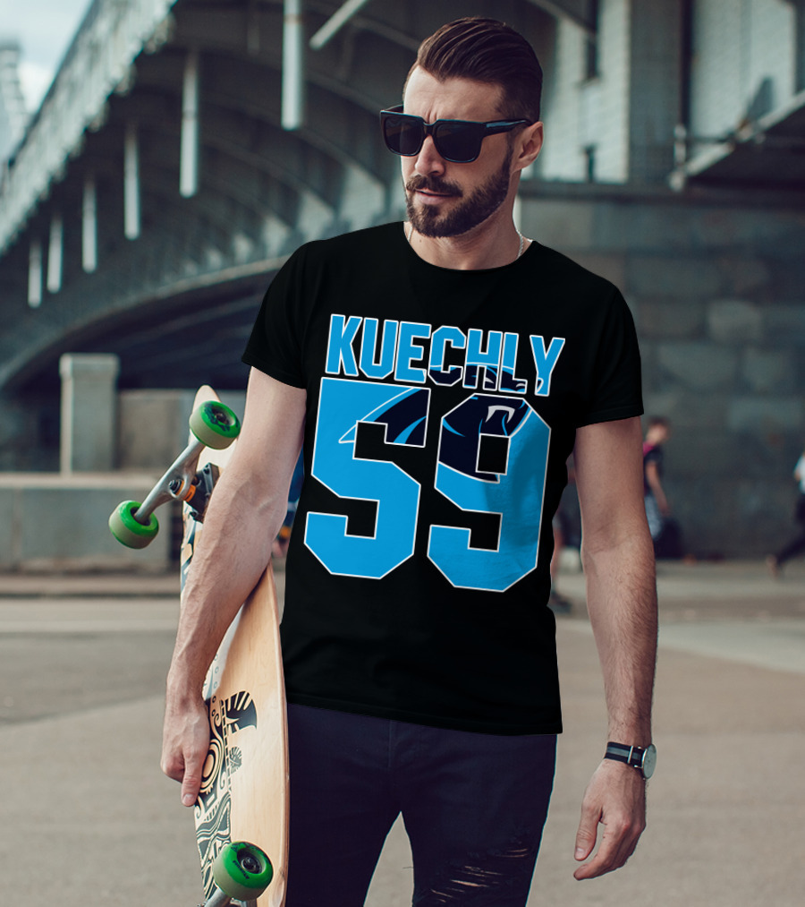 Carolina Panthers Luke Kuechly 59 Team Game Jersey T-Shirt