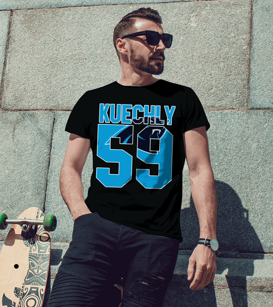 Carolina Panthers Luke Kuechly 59 Team Game Jersey T-Shirt