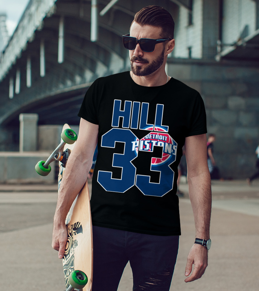 Detroit Pistons Grant Hill 33 Basketball T-Shirt