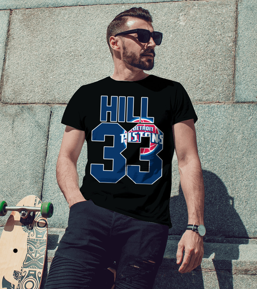Detroit Pistons Grant Hill 33 Basketball T-Shirt
