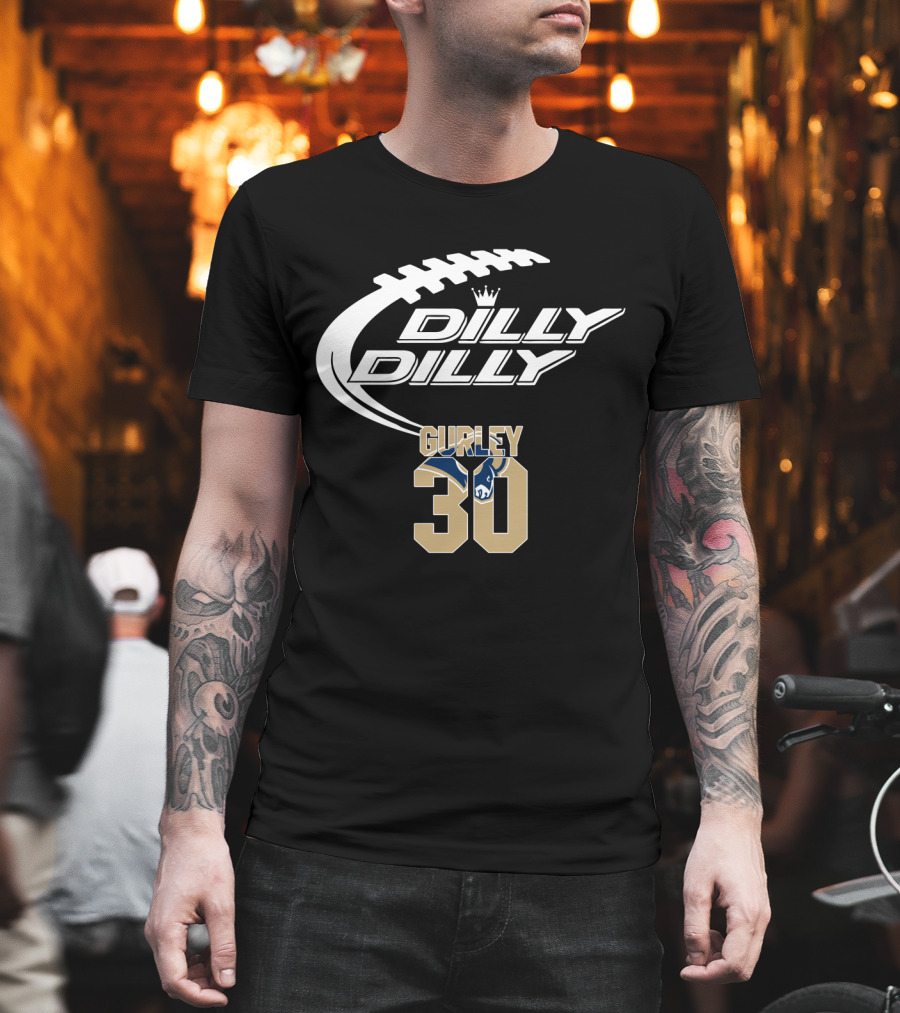 Los Angeles Rams Todd Gurley 30 Dilly Dilly Football T-Shirt