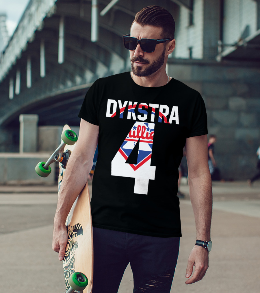 Dykstra 4 Phillies Iconic Philadelphia Baseball Nostalgia T-Shirt
