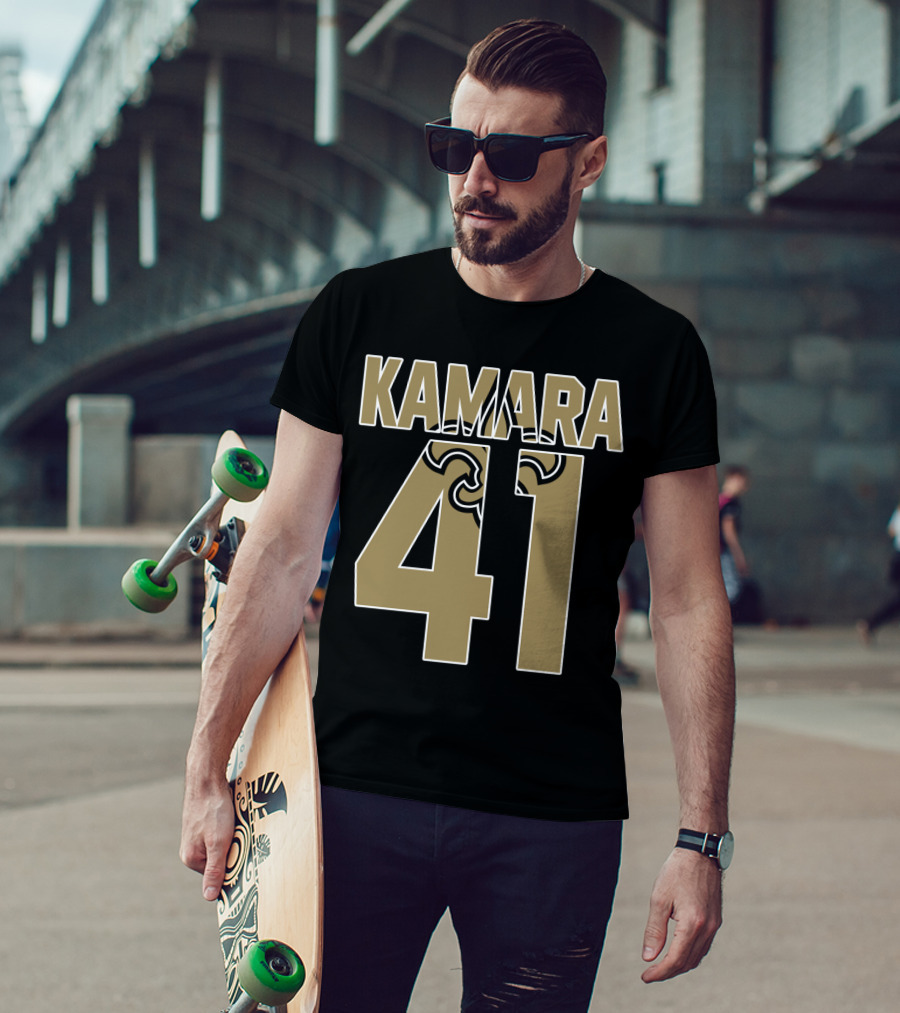 New Orleans Saints Alvin Kamara 41 Fleur-De-Lis T-Shirt