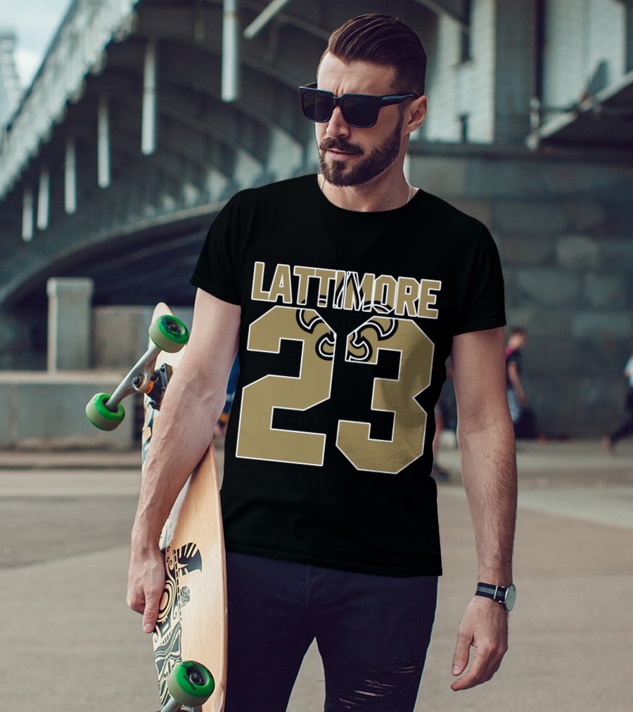 New Orleans Saints Marshon Lattimore 23 Fleur-De-Lis Player Jersey T-Shirt