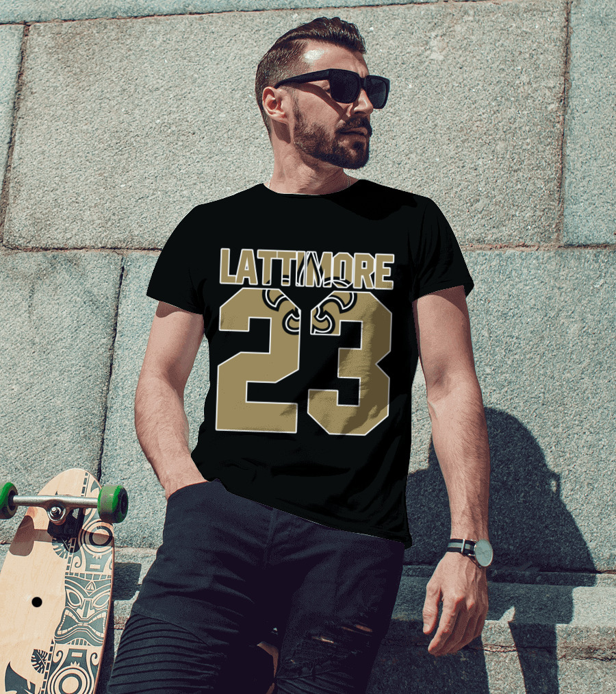New Orleans Saints Marshon Lattimore 23 Fleur-De-Lis Player Jersey T-Shirt