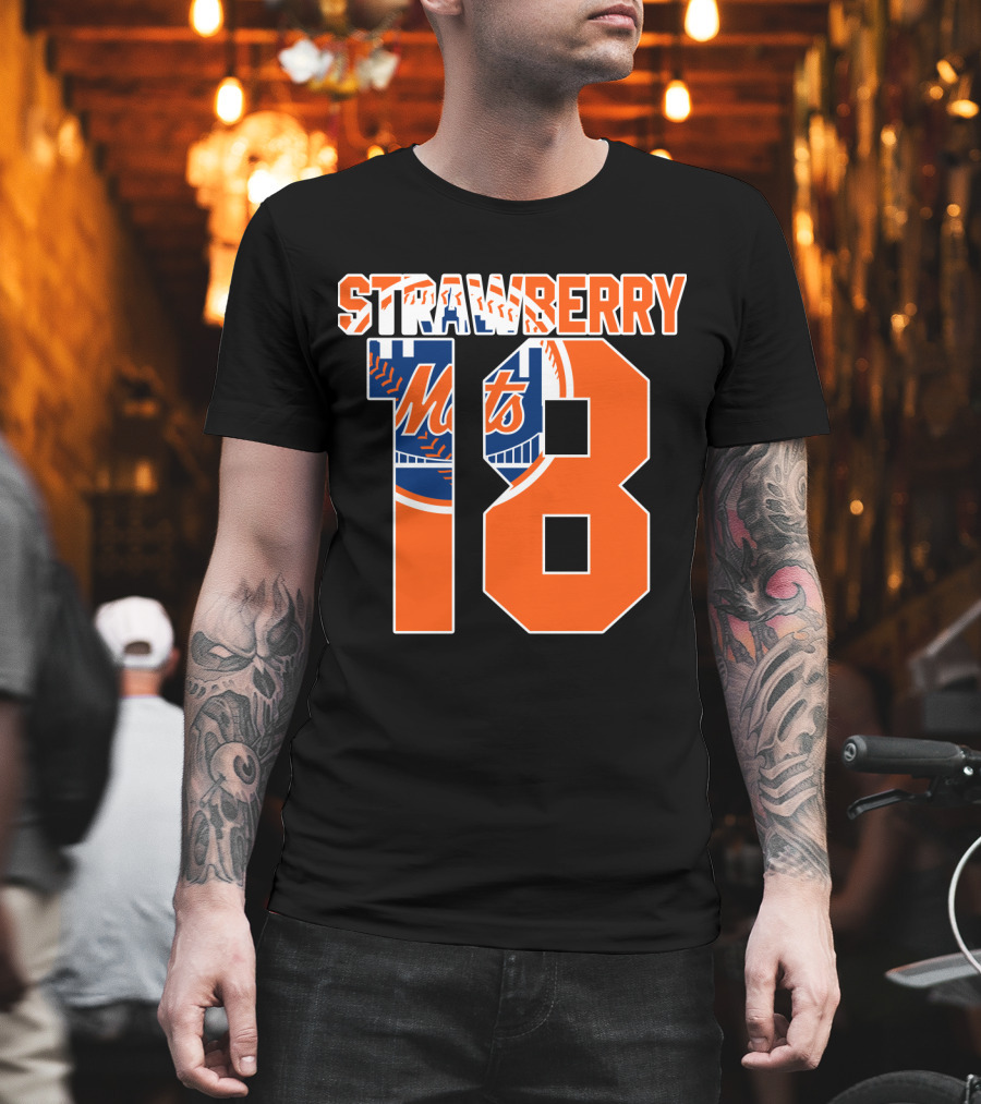 New York Mets Darryl Strawberry 18 Mets T-Shirt