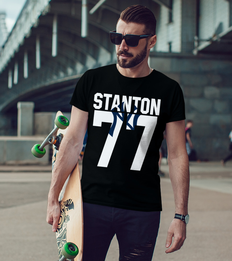 Stanton 77 New York Yankees Number T-Shirt