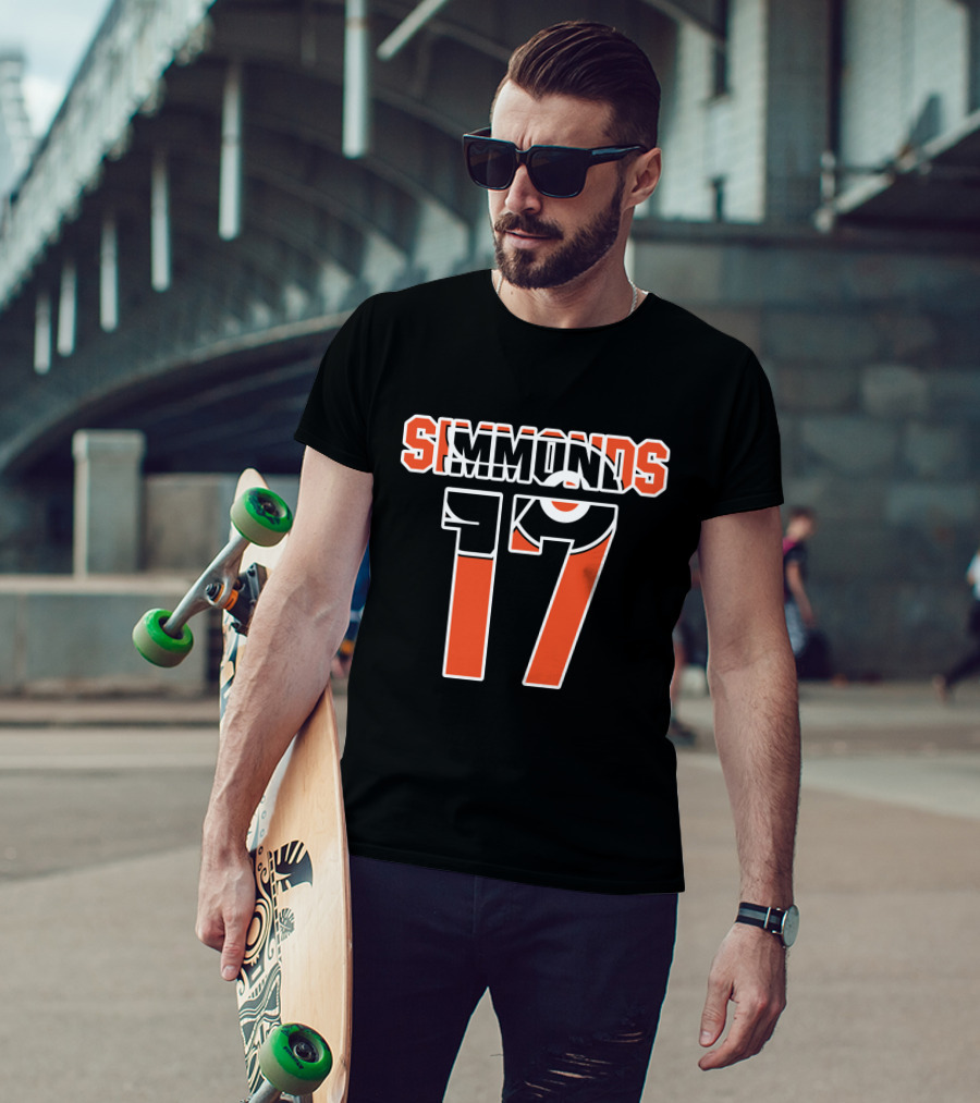 Philadelphia Flyers Wayne Simmonds Number 17 NHL T-Shirt