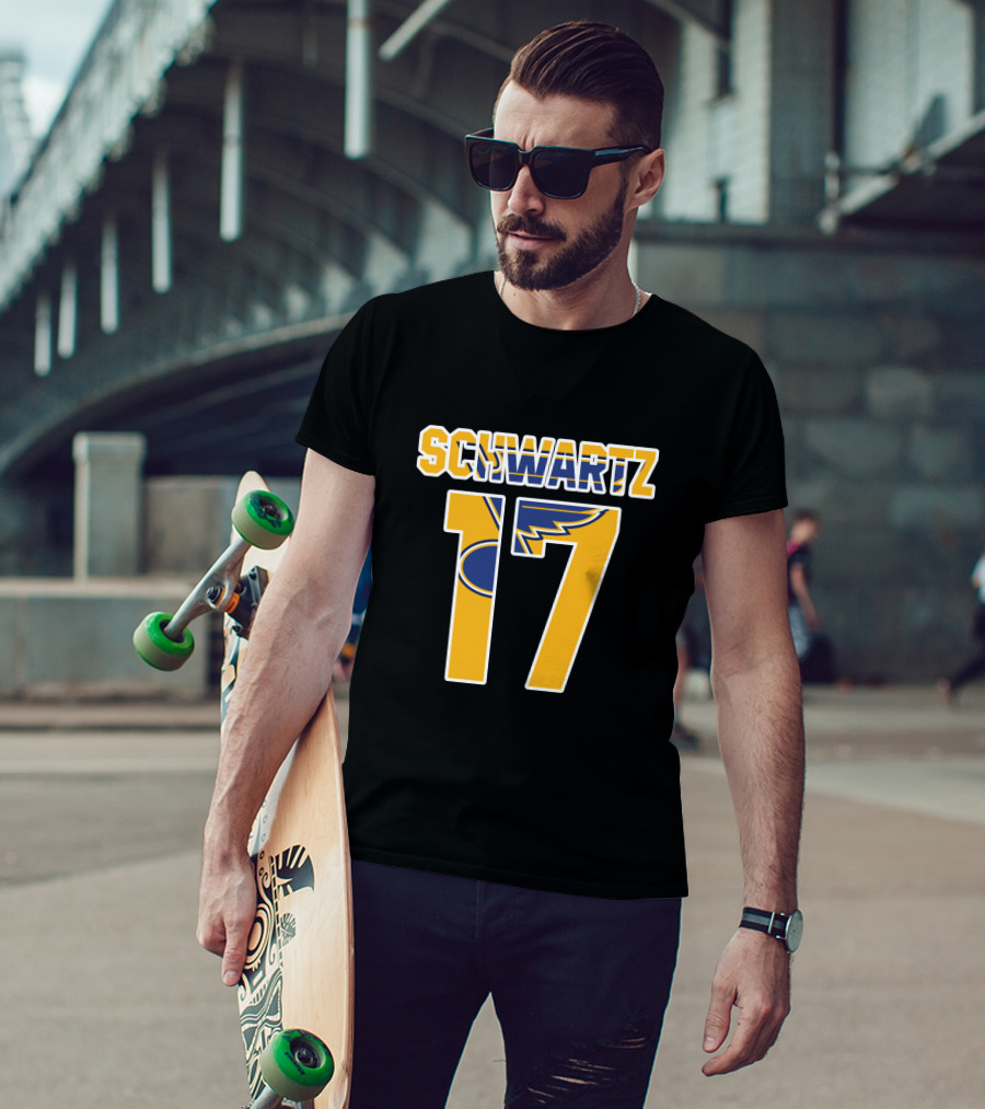 Schwartz 17 St Louis Blues NHL Hockey Jersey Number And Name T-Shirt