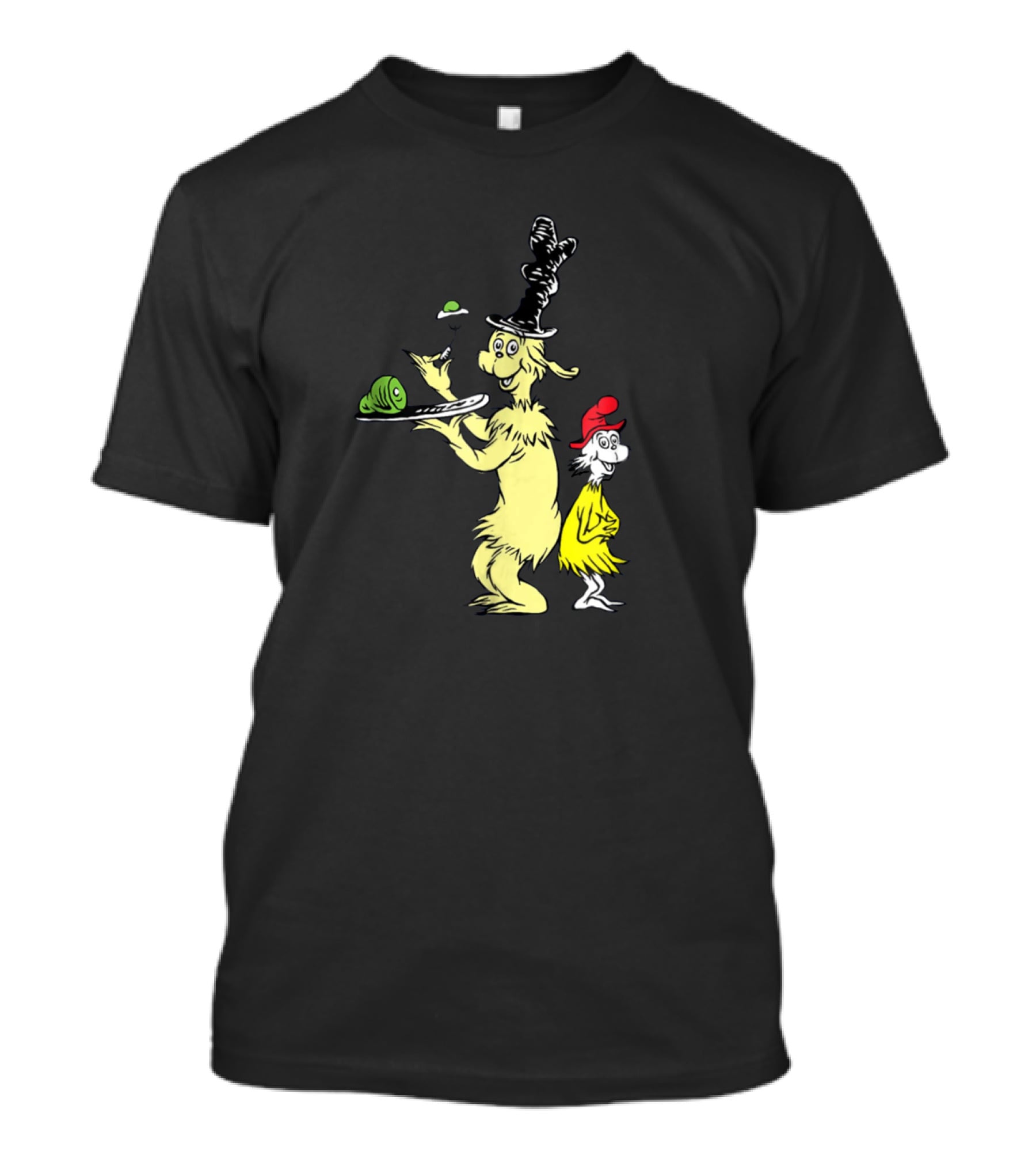 Sam I Am And Friend With Green Eggs And Ham Dr Seuss Classic Characters T-Shirt