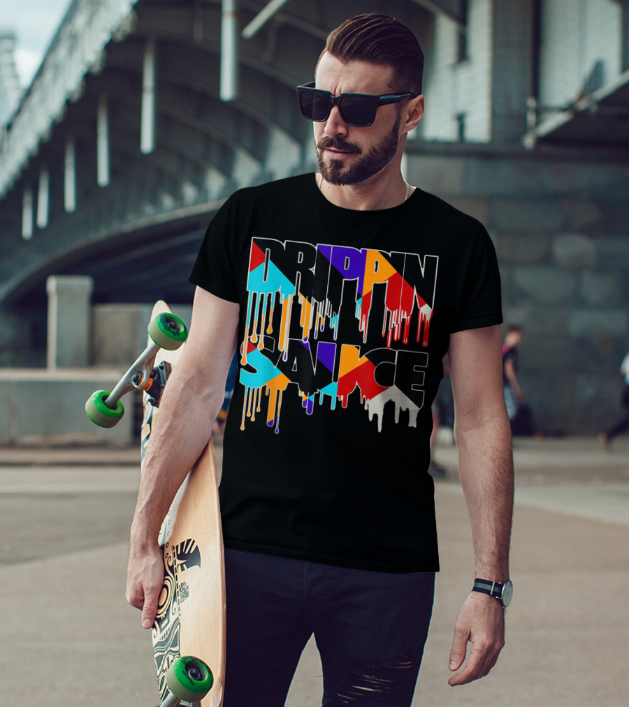 Jordan 9 Drippin Sauce Dream It Do It Bold Multicolor Drip T-Shirt