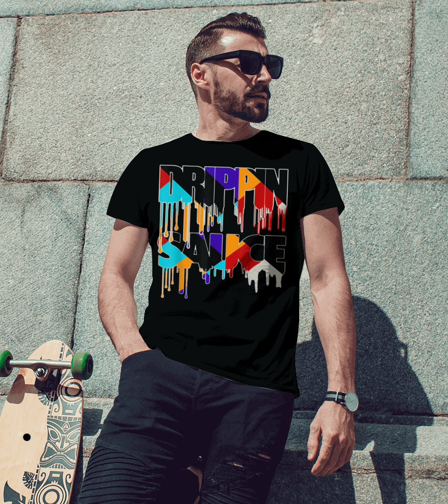 Jordan 9 Drippin Sauce Dream It Do It Bold Multicolor Drip T-Shirt