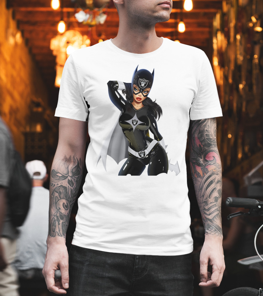 Raiders Girl Superhero Costume With Iconic Team Shield And Mask T-Shirt