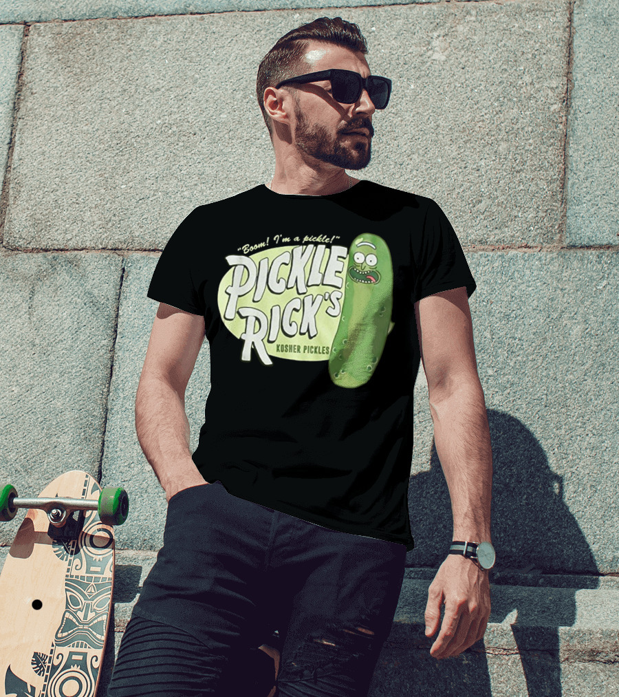 Rick And Morty Boom I'm A Pickle Pickle Rick's Kosher Pickles T-Shirt