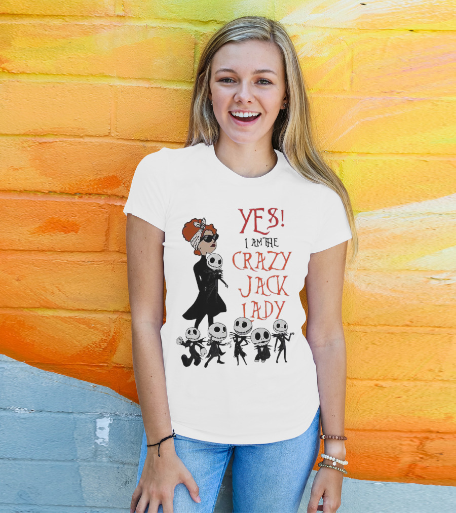 Yes I Am The Crazy Jack Lady Halloween Gang T-Shirt