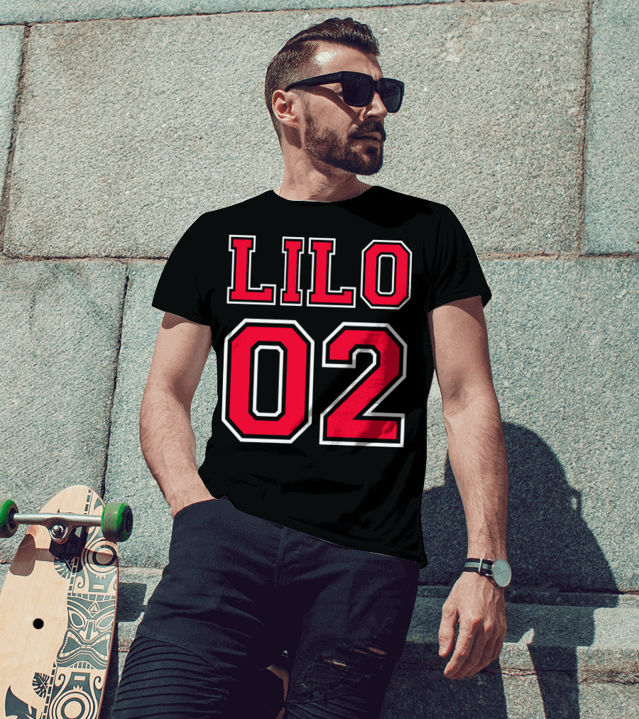 Lilo 02 Sports Jersey Red Black Number Lilo And Stitch T-Shirt