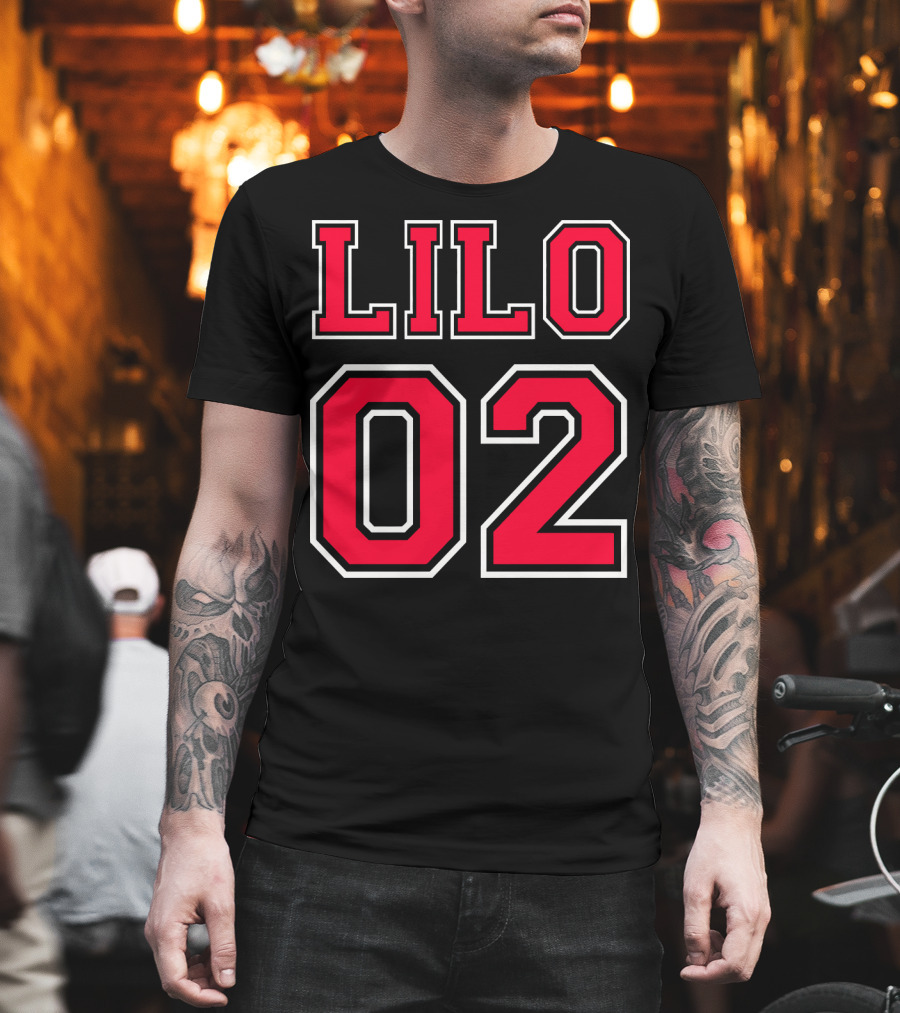 Lilo 02 Sports Jersey Red Black Number Lilo And Stitch T-Shirt