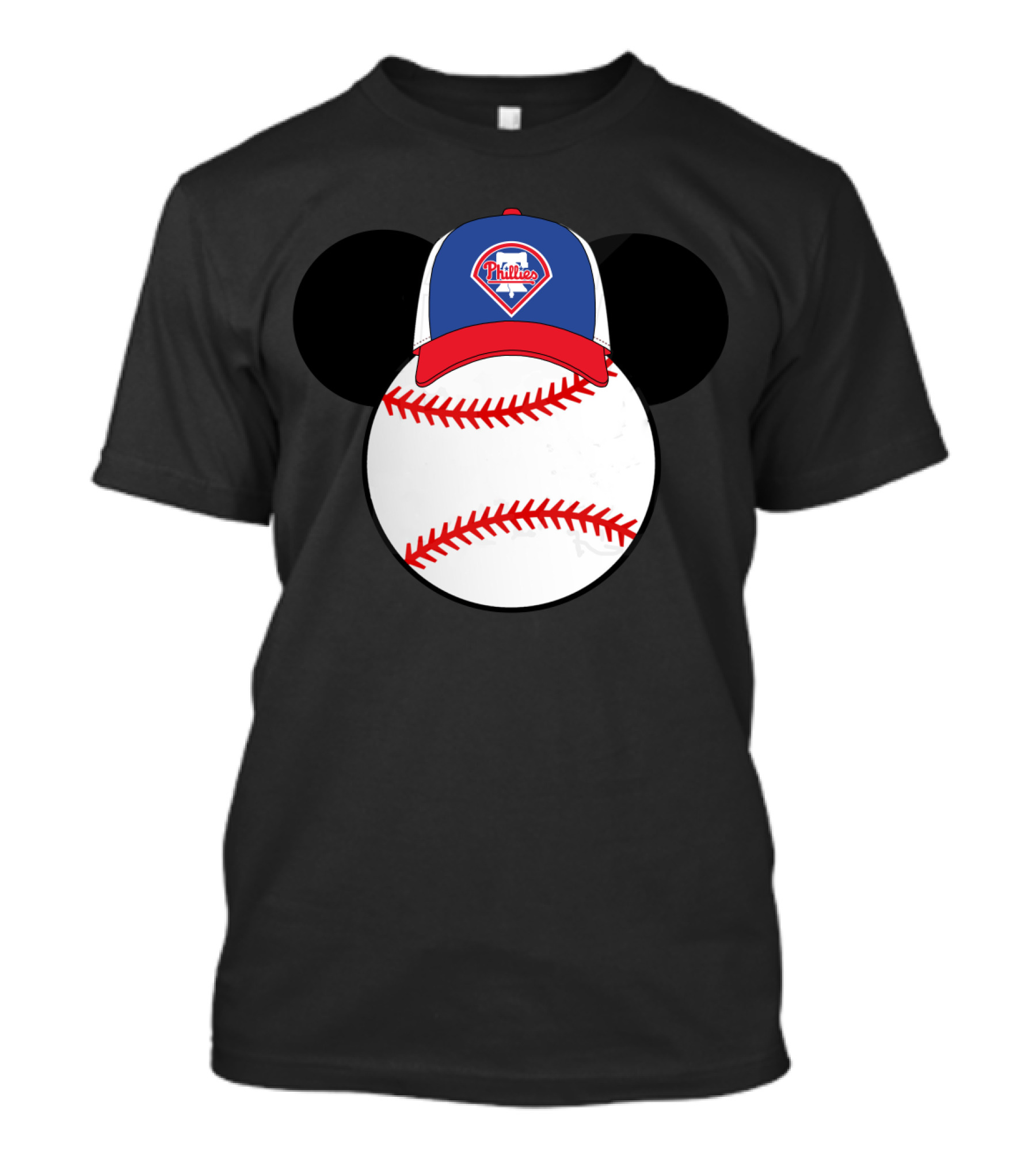 Philadelphia Phillies Mickey Mouse Baseball Hat T-Shirt