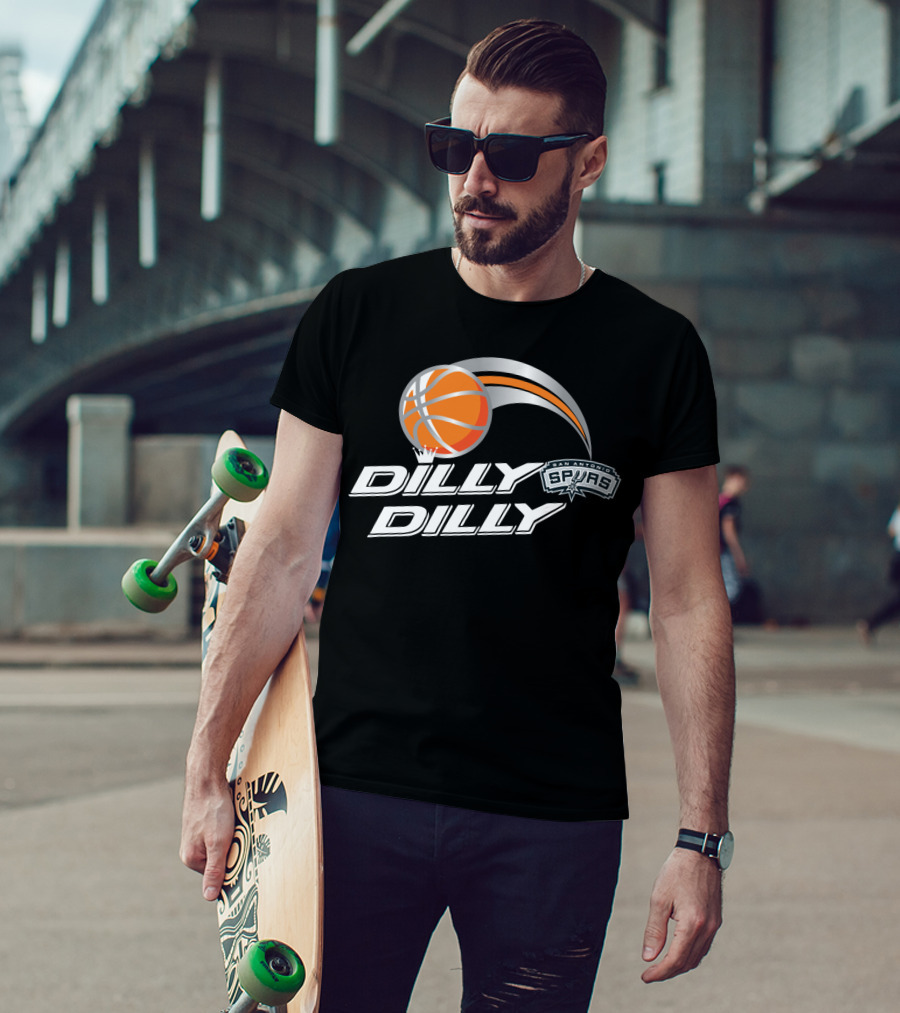 San Antonio Spurs Dilly Dilly Basketball Logo With Orange Basketball And Crown T-Shirt