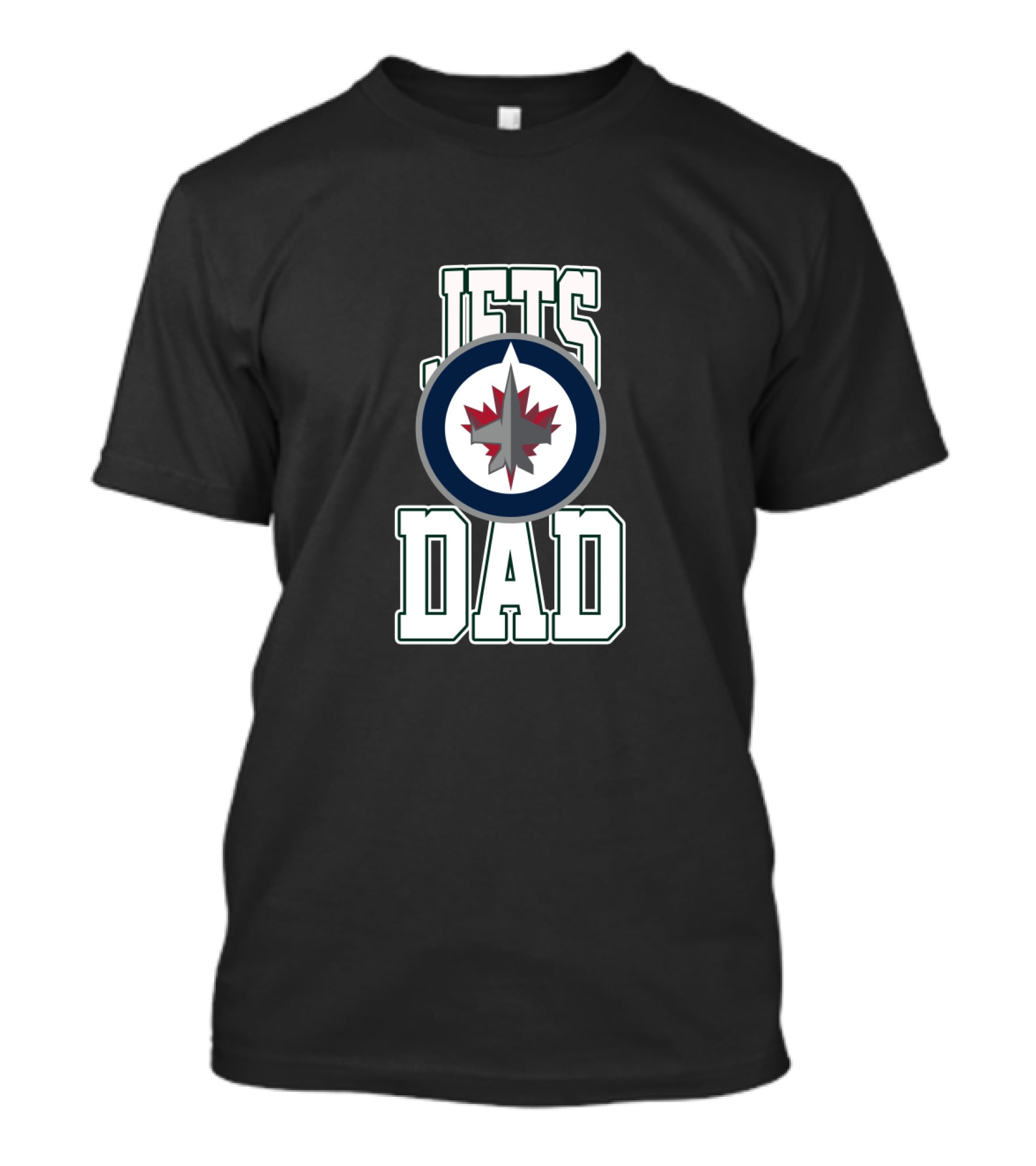 Jets Dad Winnipeg Logo Emblem T-Shirt
