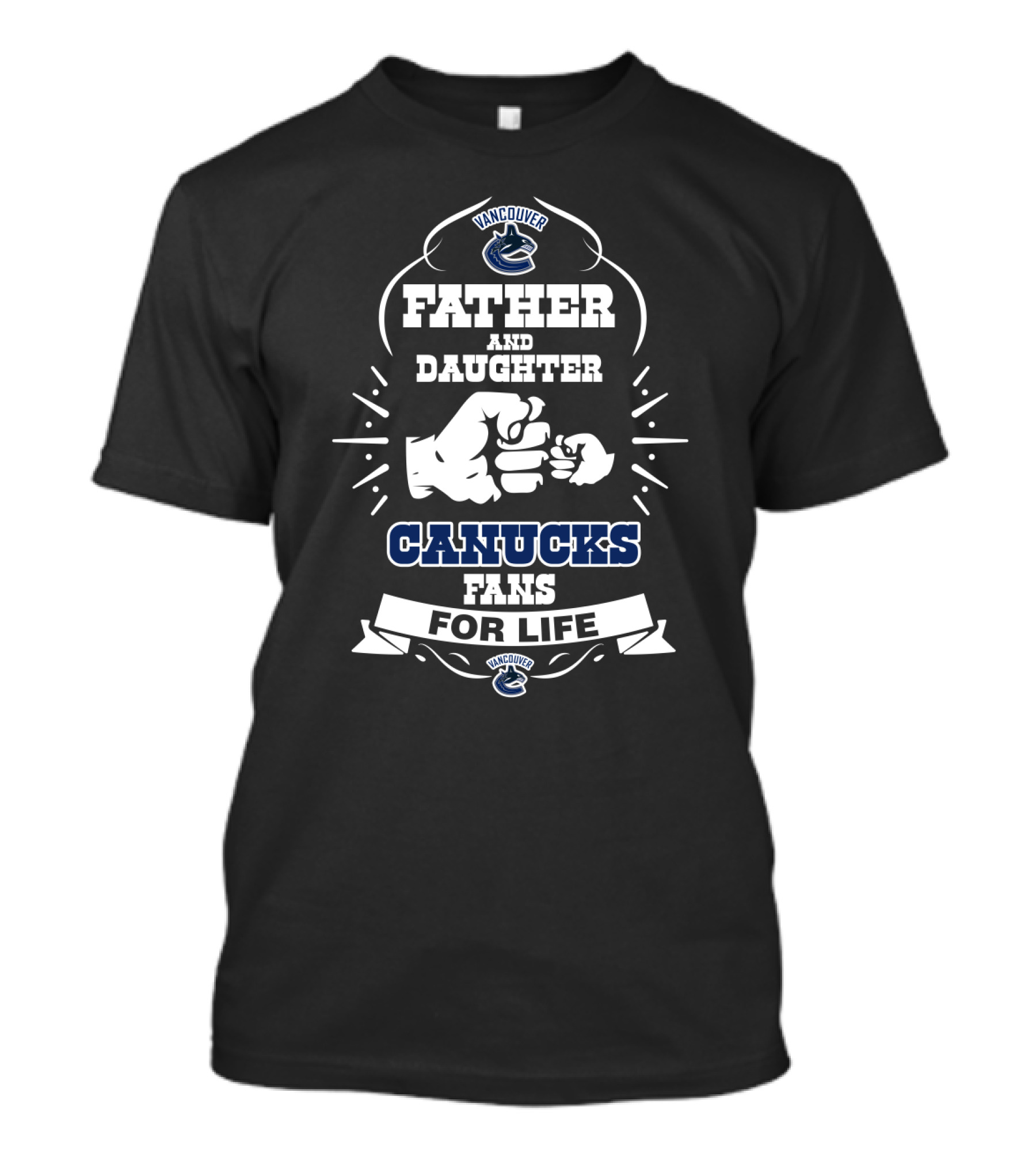 Vancouver Canucks Father And Daughter Fans For Life T-Shirt