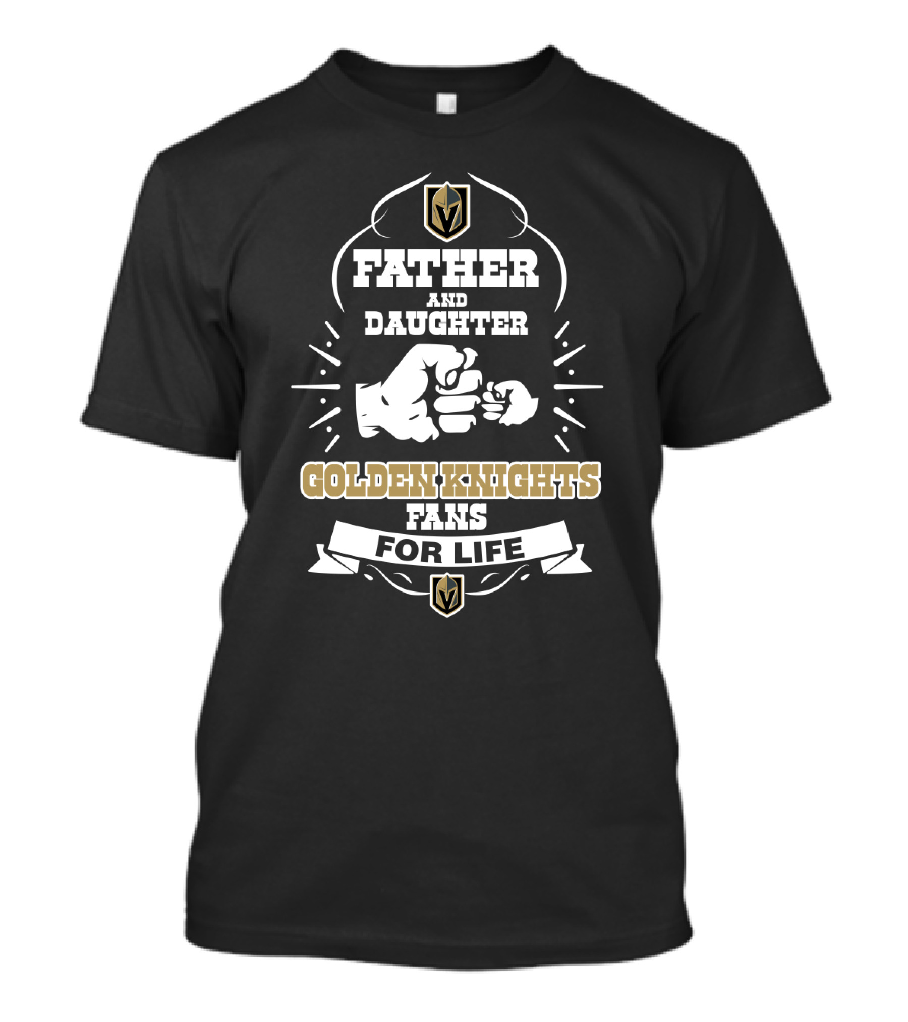 Father And Daughter Golden Knights Fans For Life Vegas Pride T-Shirt