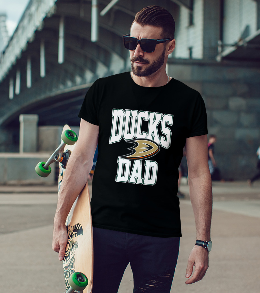 Anaheim Ducks Dad With Iconic Team T-Shirt