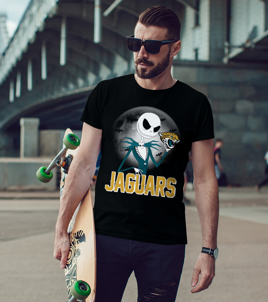 Jack Skellington Halloween Jacksonville Jaguars T-Shirt