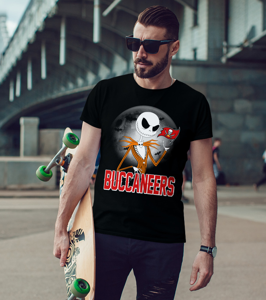 Jack Skellington Halloween Tampa Bay Buccaneers T-Shirt