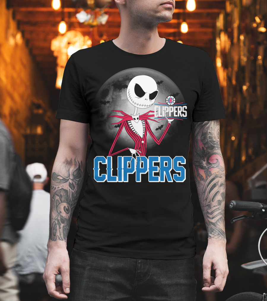 Jack Skellington La Clippers Halloween Moon T-Shirt