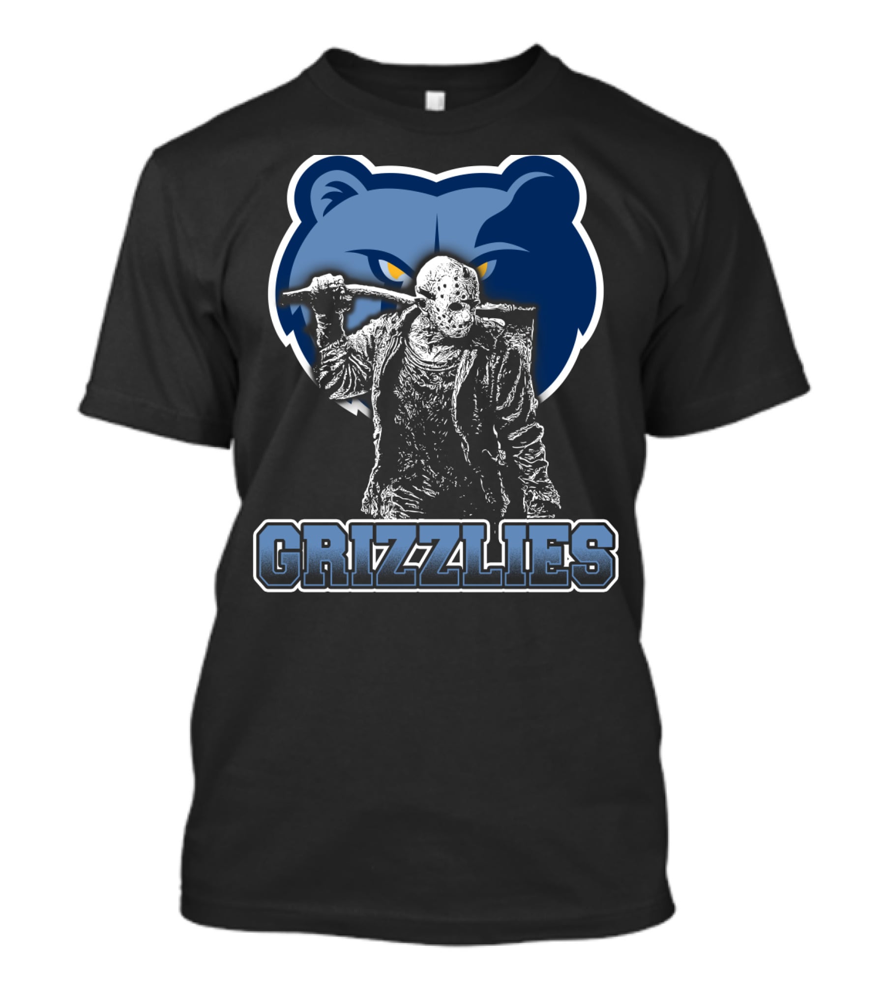 Jason Voorhees And Memphis Grizzlies Logo Crossover T-Shirt