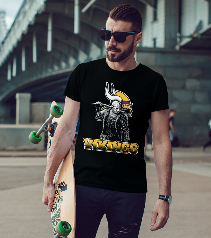Jason Voorhees Minnesota Vikings Mashup T-Shirt