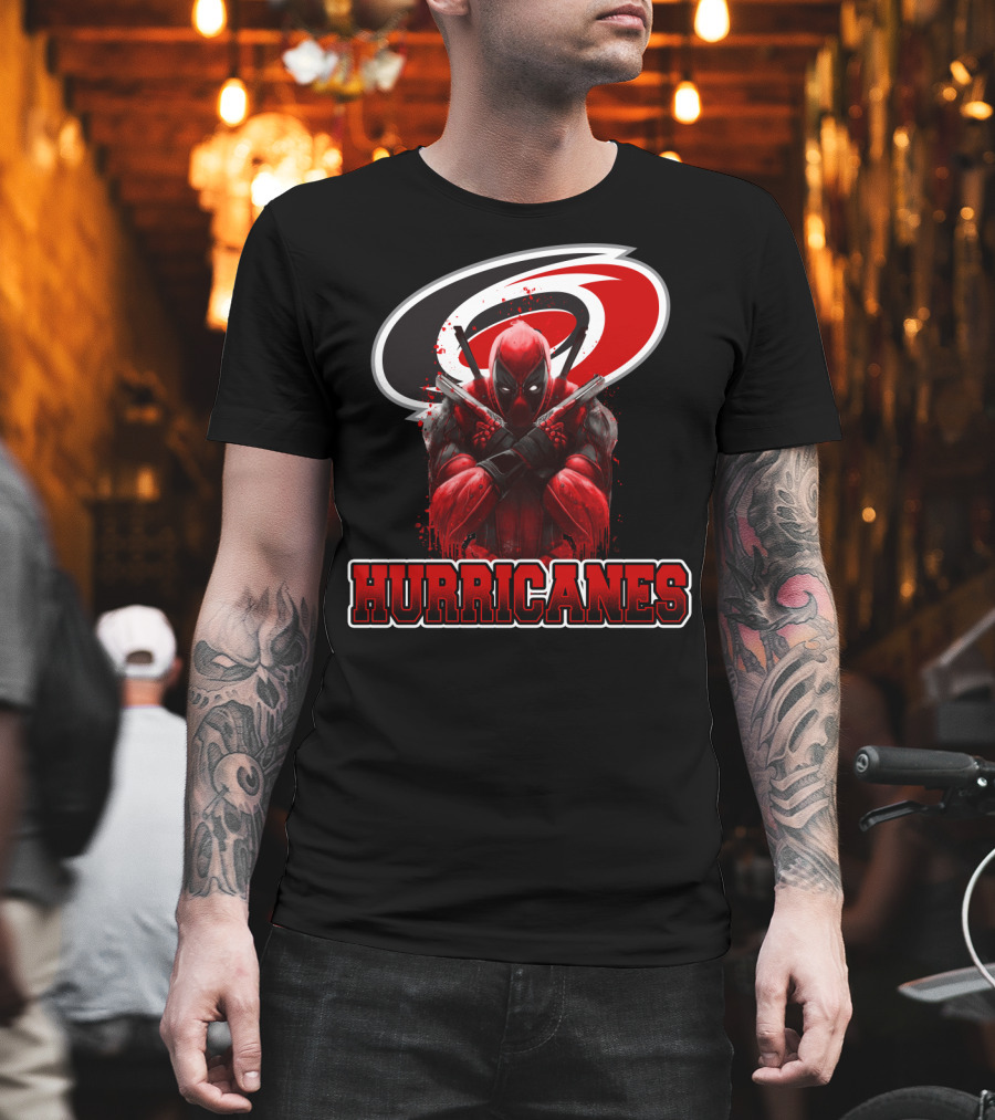 Carolina Hurricanes Deadpool Mashup Fans T-Shirt