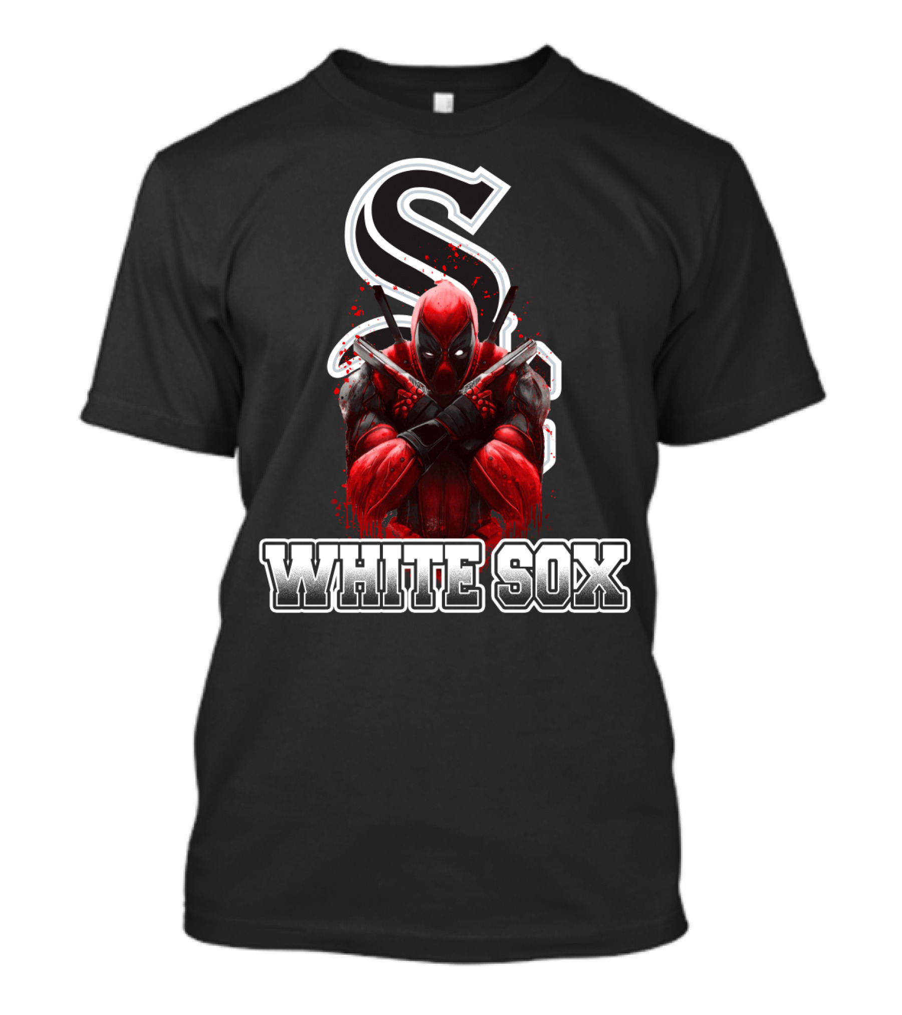Chicago White Sox Deadpool Crossed Swords T-Shirt