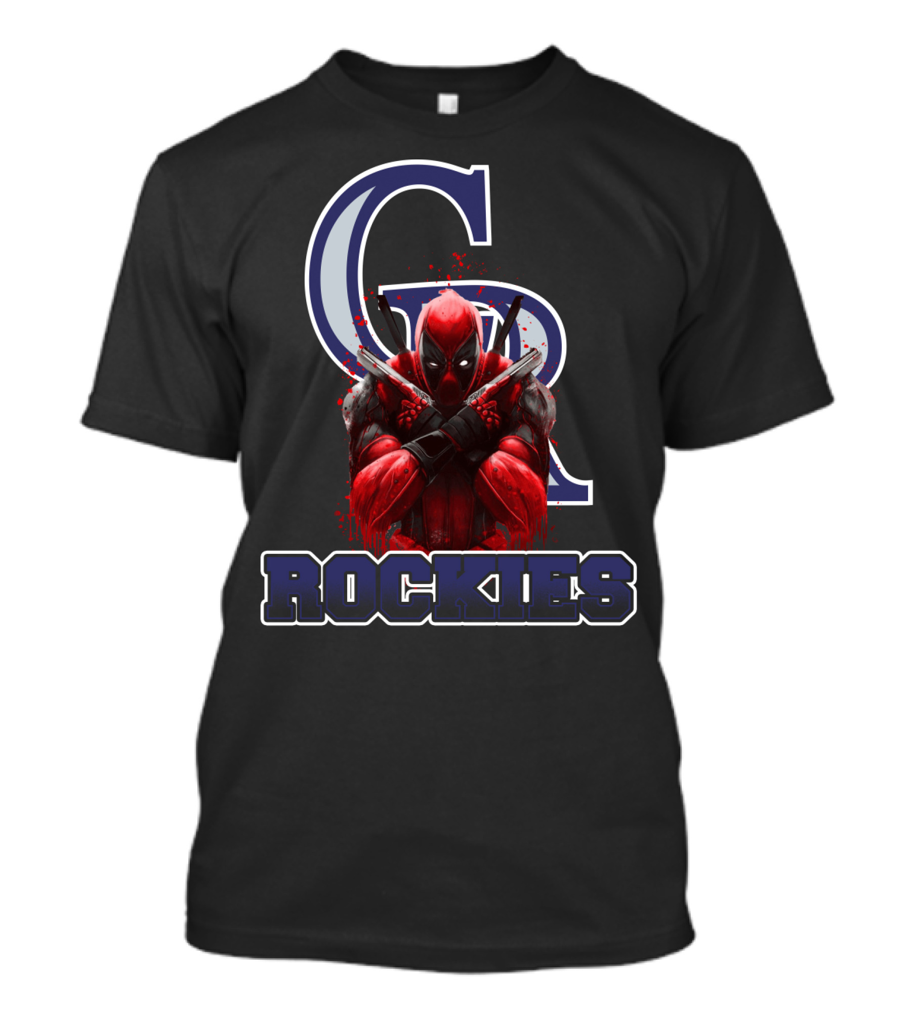 Colorado Rockies Deadpool Crossover Fan Favorite T-Shirt