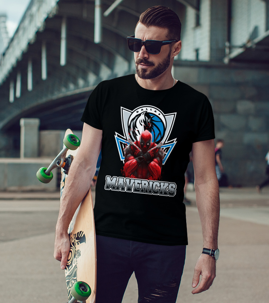 Dallas Mavericks Deadpool Crossover T-Shirt