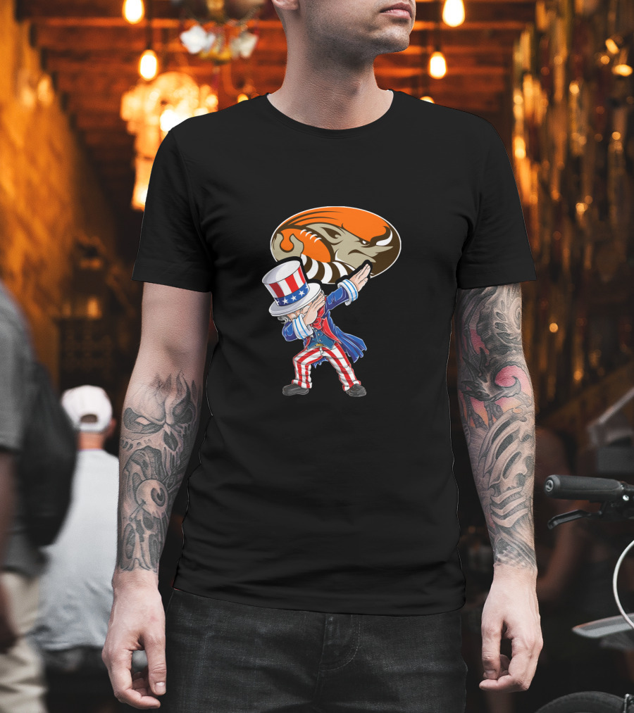 Cleveland Browns Uncle Sam Dabbing Football 4Th Of July T-Shirt