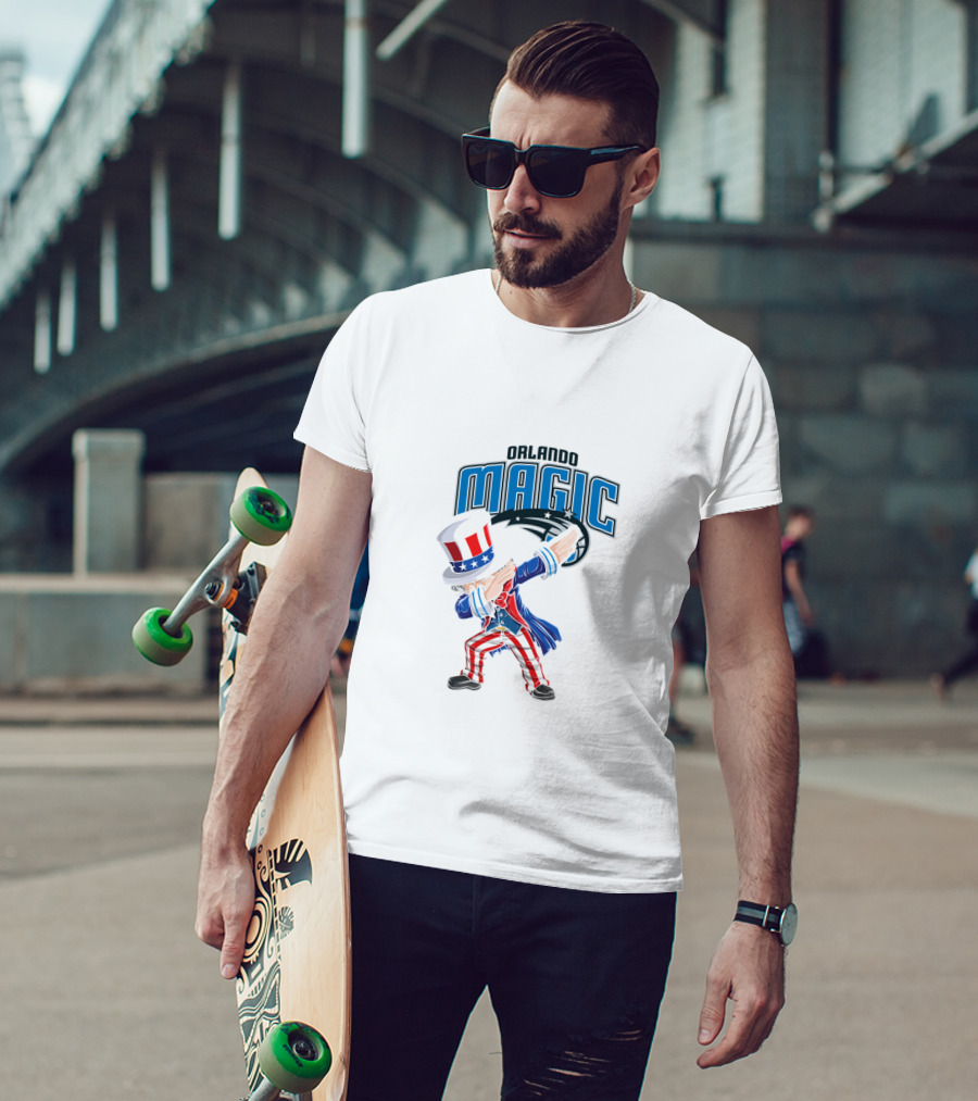 Orlando Magic Uncle Sam Dabbing 4Th July Celebration Fans T-Shirt