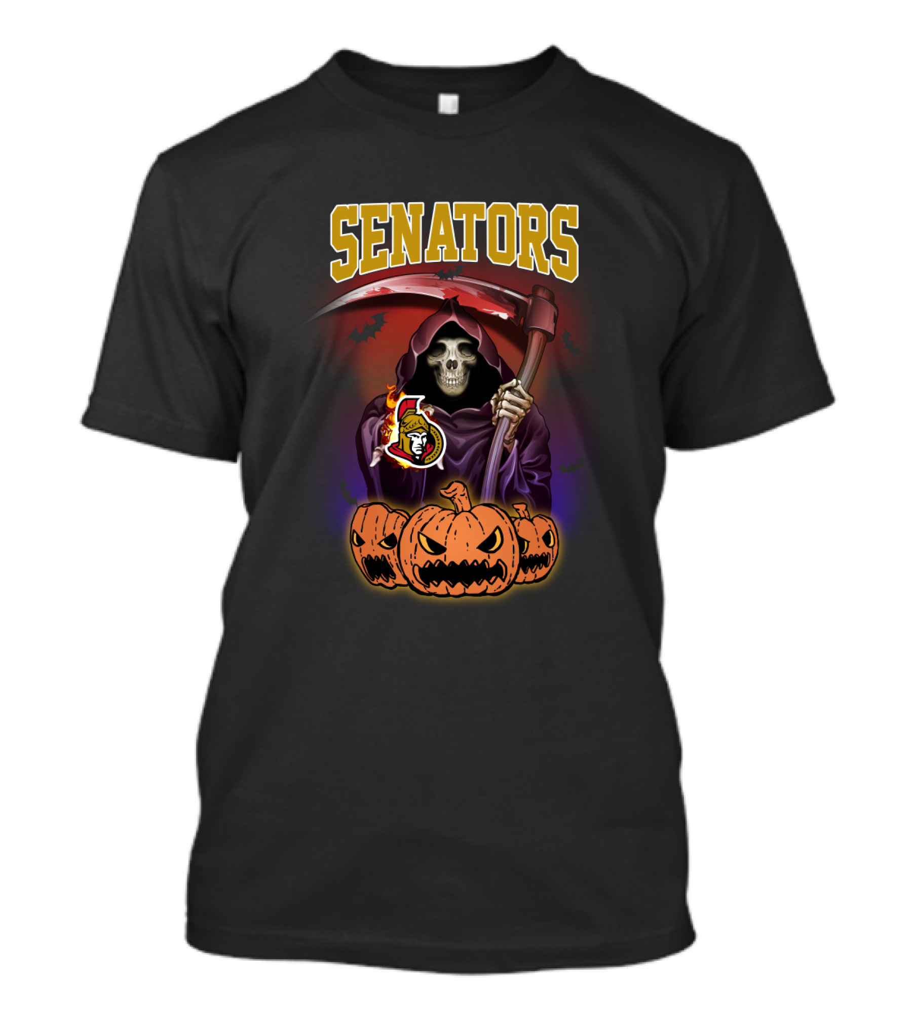 Senators Reaper Pumpkin Halloween Ottawa Senators T-Shirt
